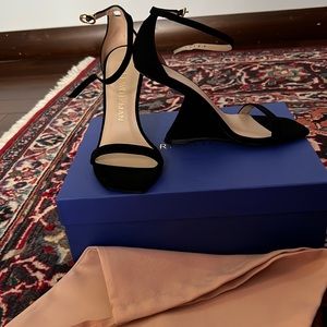 NWT Stuart Weitzman Nudist Rebel black sandals